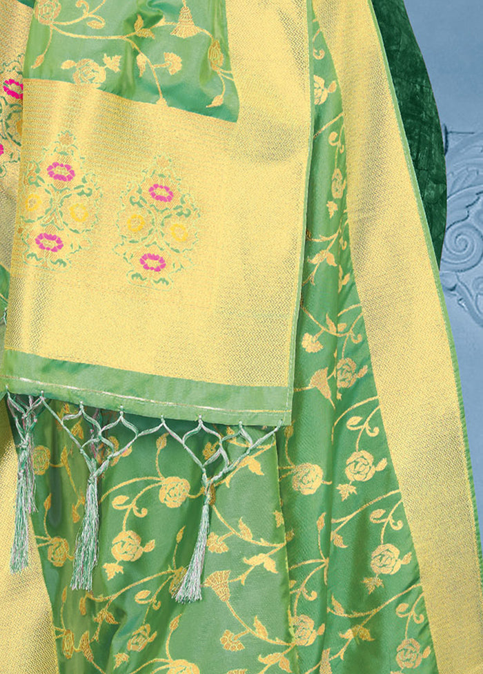 Green Banarasi Art Silk Dupatta