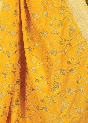 Yellow Banarasi Art Silk Dupatta