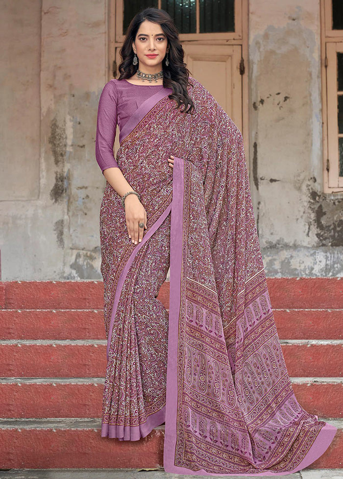 Multicolor Chiffon Silk Saree With Blouse Piece