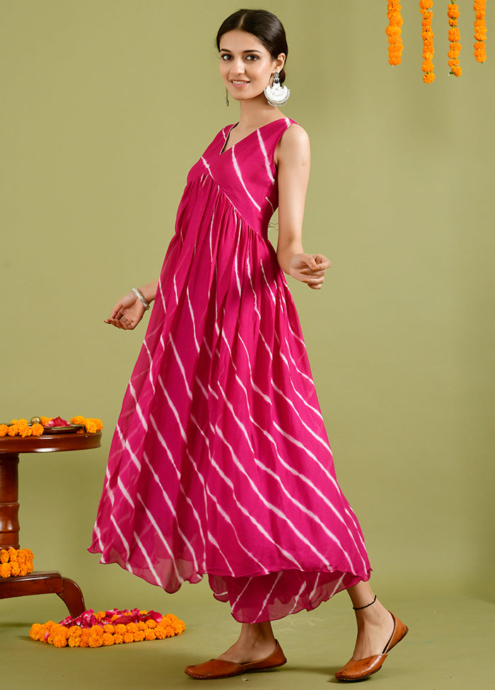 2 Pc Wine Georgette Kurti Set