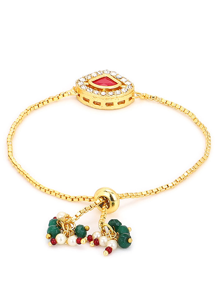 Kundan And Chain Bracelet
