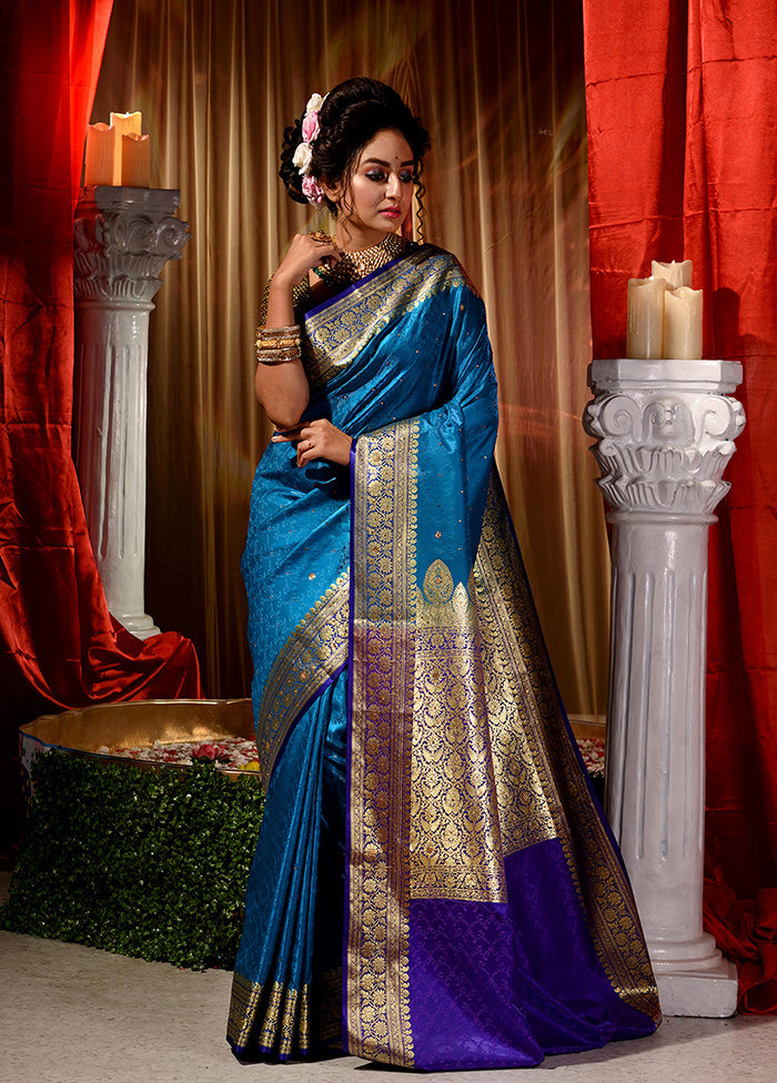 Firoza Dupion Silk Saree With Blouse Piece