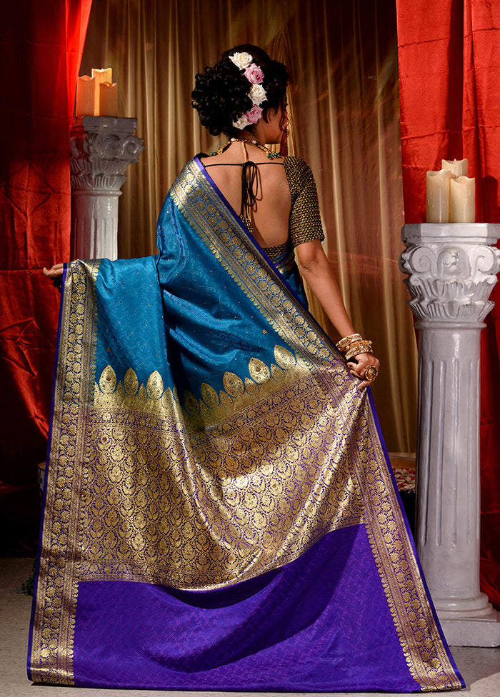 Firoza Dupion Silk Saree With Blouse Piece