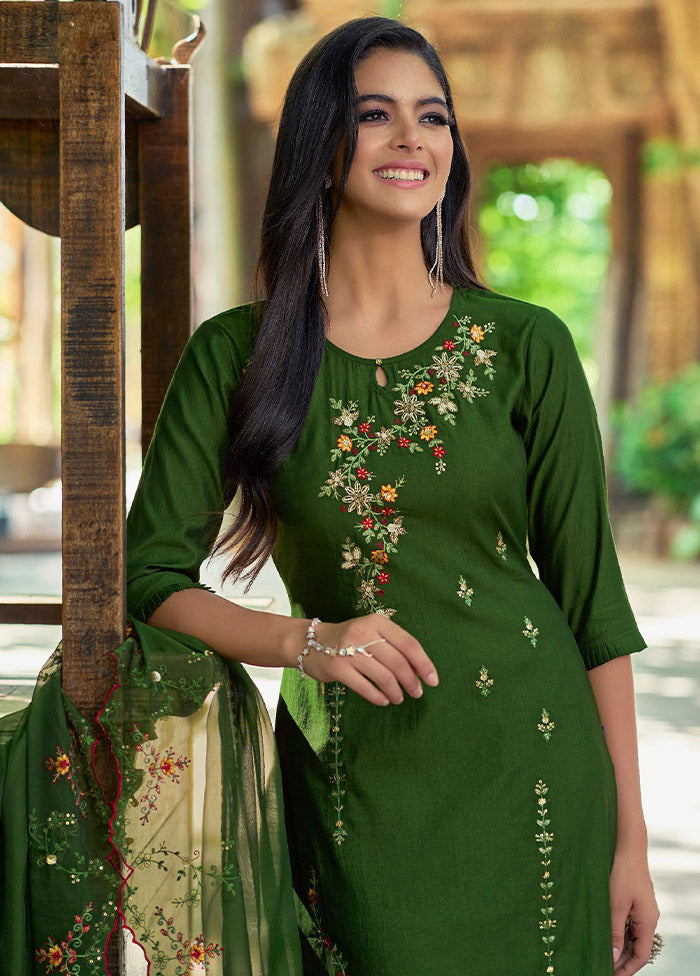 3 Pc Multicolor Readymade Viscose Suit Set