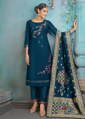 3 Pc Multicolor Readymade Viscose Suit Set