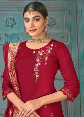 3 Pc Multicolor Readymade Viscose Suit Set