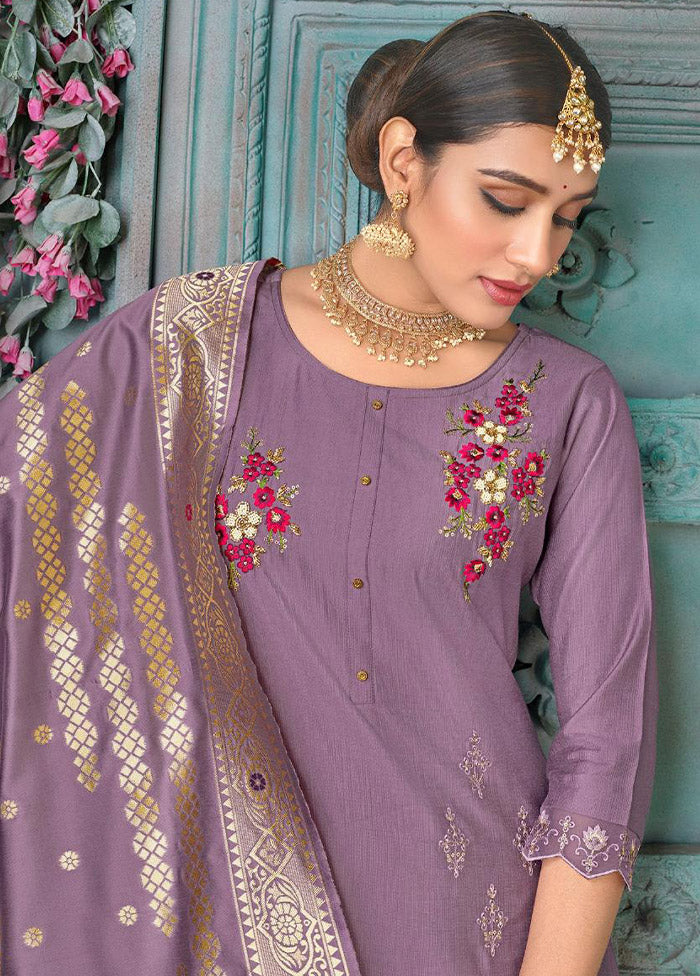 3 Pc Multicolor Readymade Viscose Suit Set