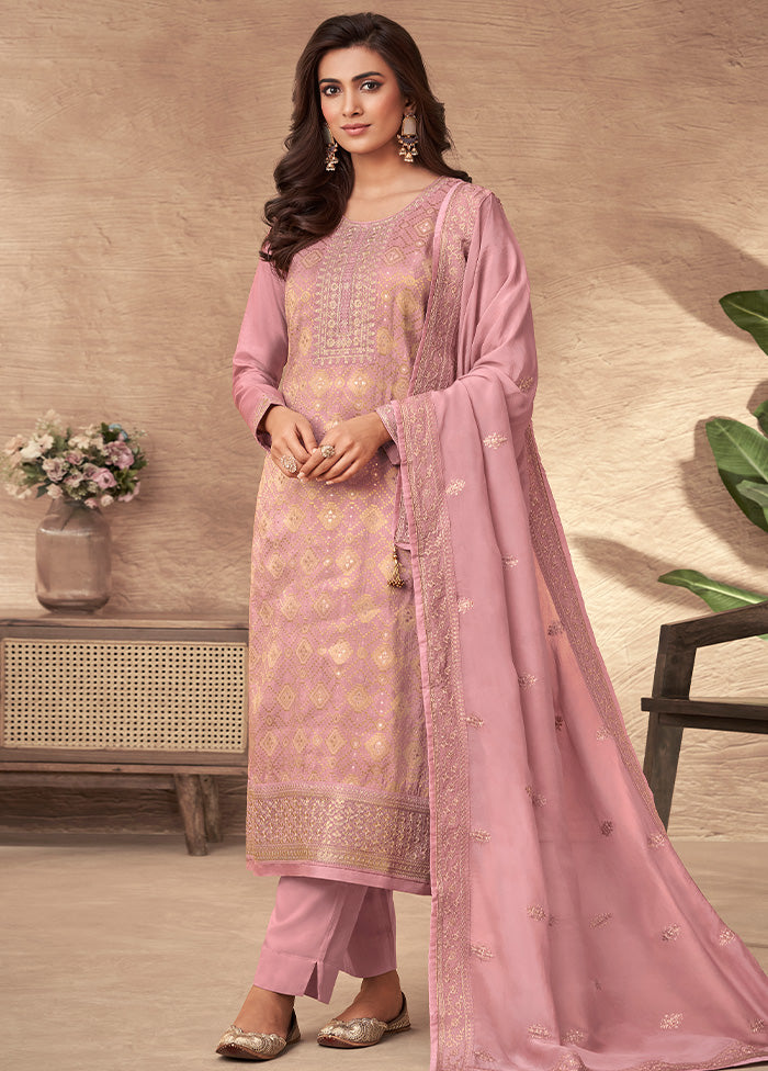 3 Pc Multicolor Silk Suit Set