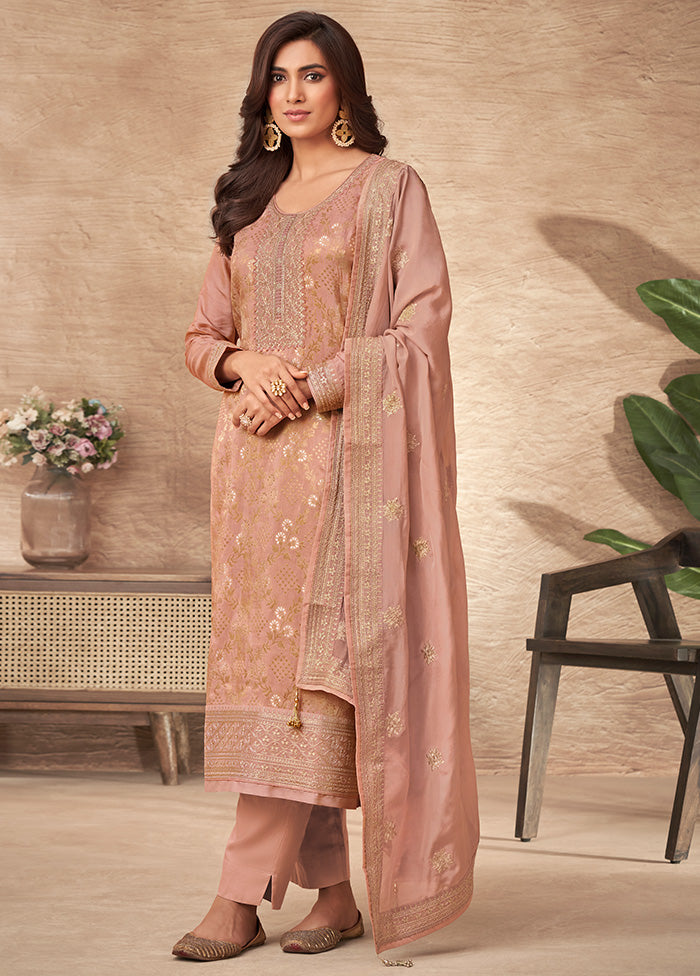 3 Pc Multicolor Silk Suit Set