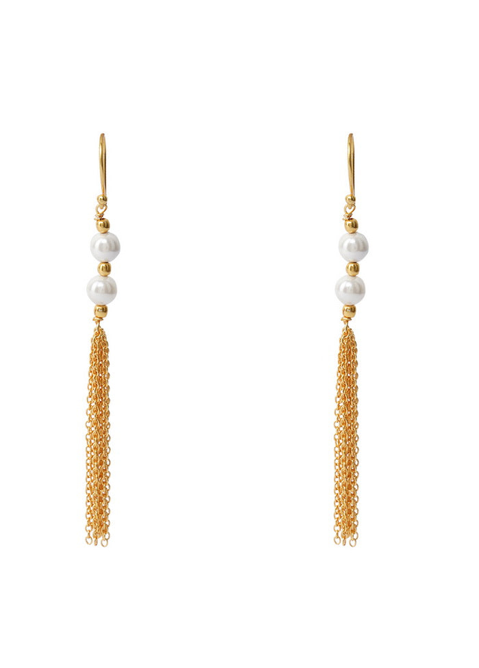 A Stunning Earrings In The Matt Gold Finish With Intricate Handcrafted Detailing