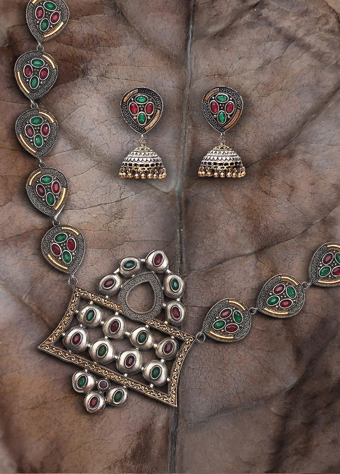 Handcrafted Brass Set of Necklace and Jhumka