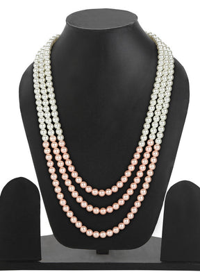 Estelle White And Orange Pearl Necklace