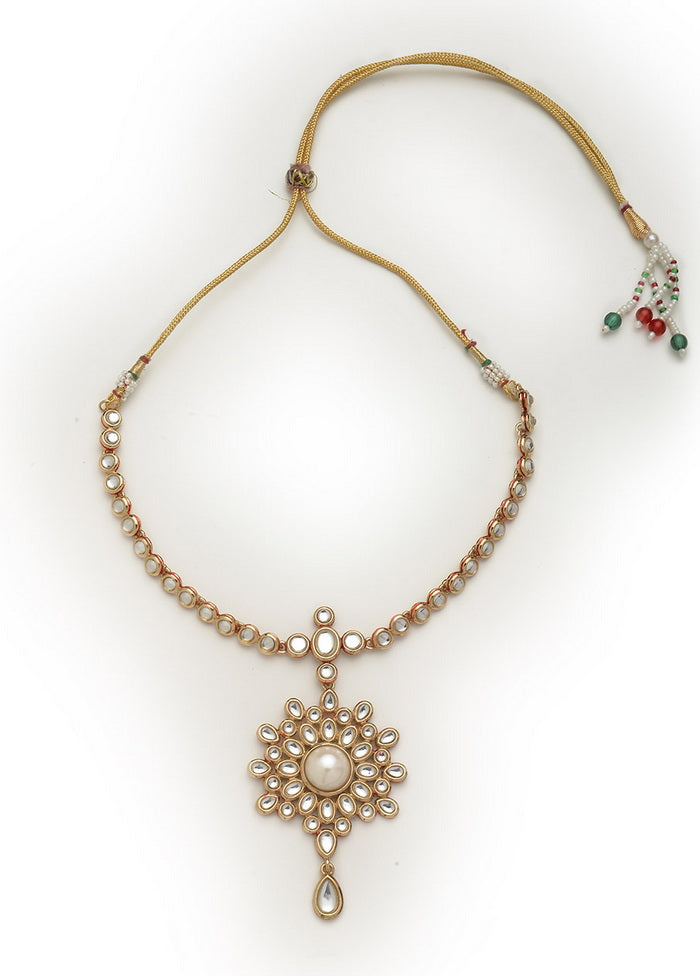 Estelle Antique Gold Plated Kundan Necklace Set