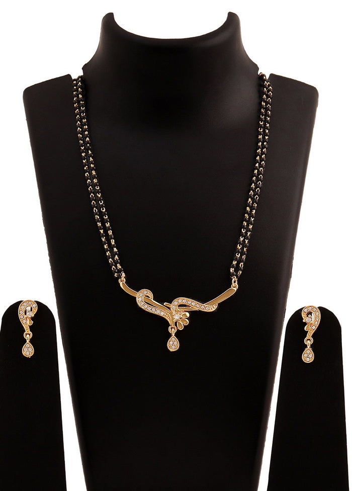 Estelle Estele 24 Kt Gold Plated Twine Braid Mangalsutra Necklace Set