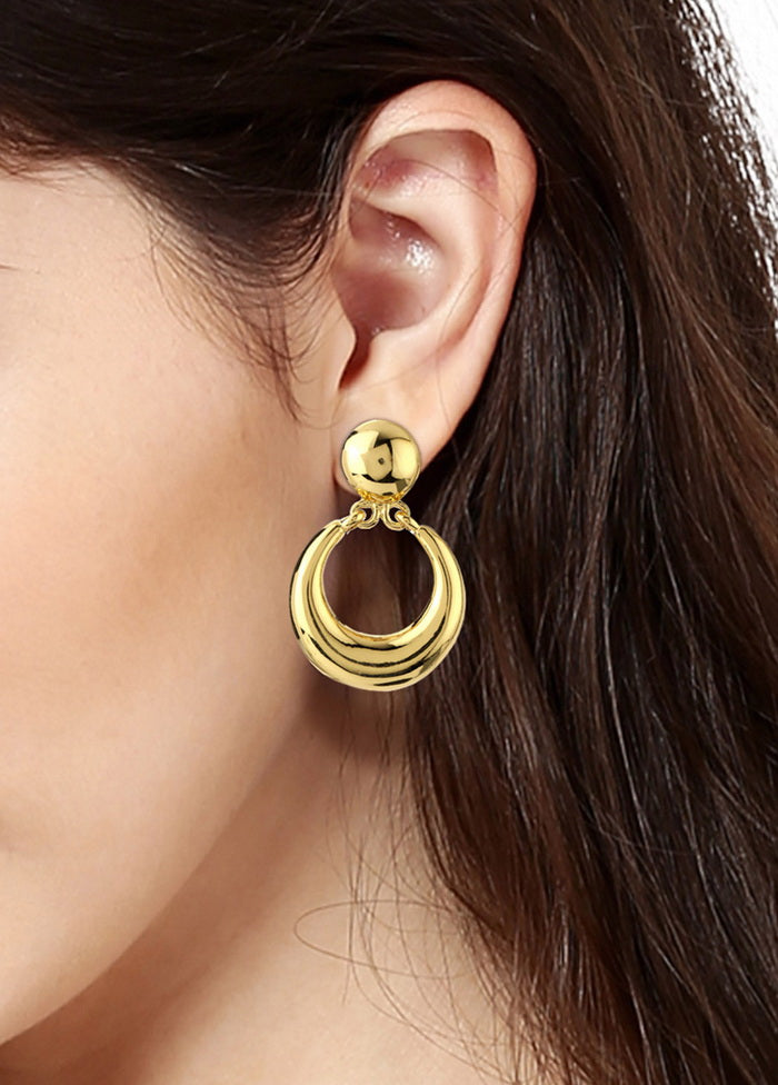 Estelle Gold Tone Plated Round Small Drop Earrings