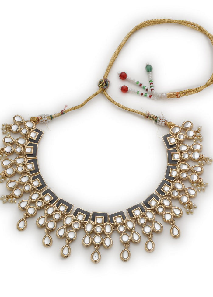 Estelle Gold Plated Kundan Polki Jewelry or Necklace Set